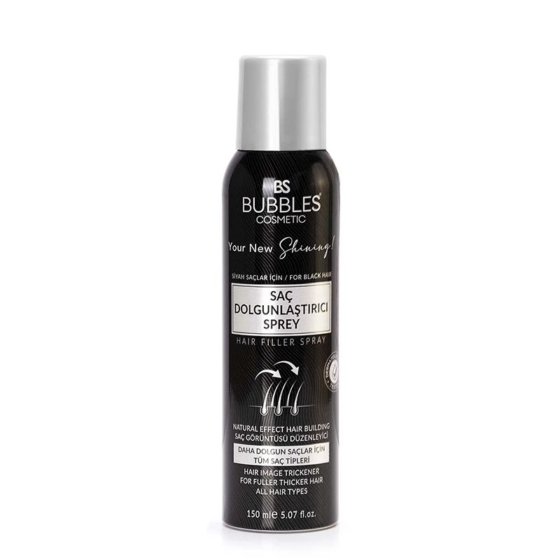 Bs Bubbles Cosmetic Saç Dolğunlaştırıcı Sprey Waterproof 150ml Dolğun Parlaq Saç Effektli Sprey — Saç qayığı, Bakı