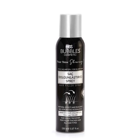 Bs Bubbles Cosmetic Saç Dolğunlaştırıcı Sprey Waterproof 150ml Dolğun Parlaq Saç Effektli Sprey — Bakı