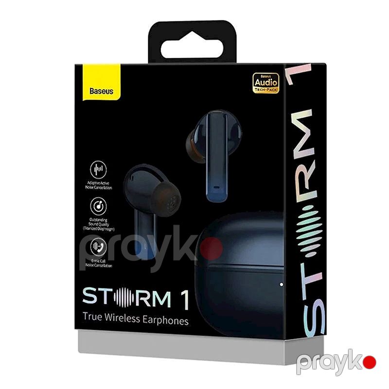 Baseus True Wireless Simsiz Qulaqlıq Earphones Storm 1 Black NGTW140201 Qulaqlıq — Telefonlar və qadjetlər, Bakı (6)