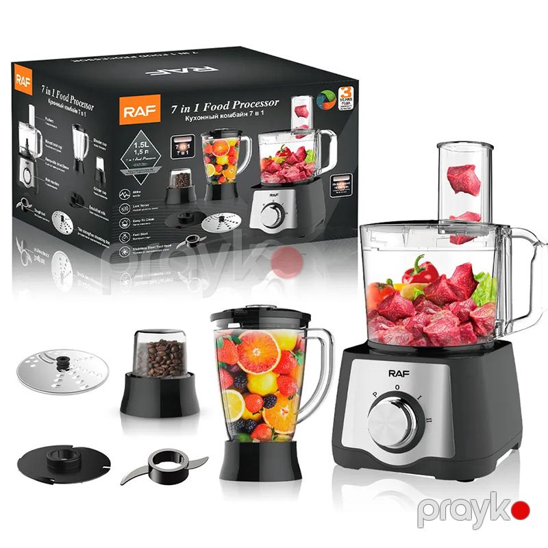 3 Sürətli 7-də 1 Arada Qida Prosessoru Çoxfunksiyalı Peşəkar Blender Dəsti 1600prm Böyük Tutumlu Profesionnal RAF Mətbəx Doğrayıcısı 1.5L — Blenderlər, xırdalayanlar və mikserlər, Bakı (7)