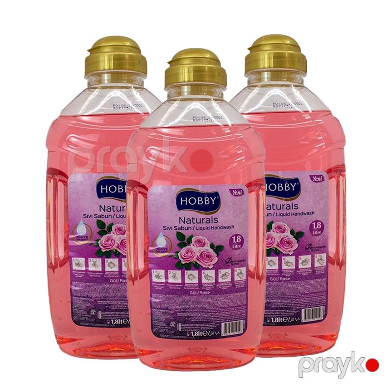 Yeni Mayə Sabun Hobby Qızılgül 1.8 l Hobby Sıvı Sabun Naturals Maye Əl Yuma Sabunu — Gözəllik və səhiyyə, Bakı (4)