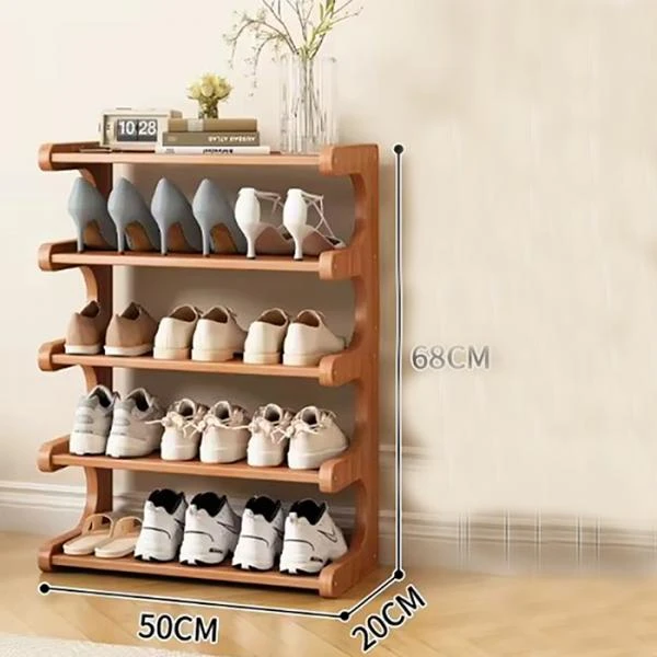 Ayaqqabılar üçün təbii ağac rəfi, 5 mərtəbəli. 50 sm x 20 sm x 68 sm — Mallar, Bakı (2)