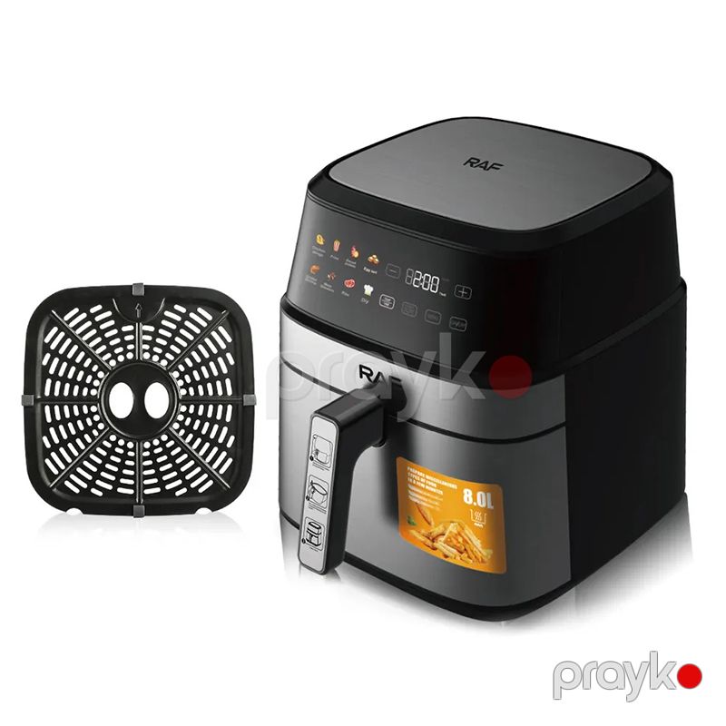 Böyük Tutuma Məxsus RAF Elektrikli Qızartma Maşını Kvadrat Formalı Fritöz 1800W Gücündə LCD Displey 8L — Digər mətbəx texnikası, Bakı (5)