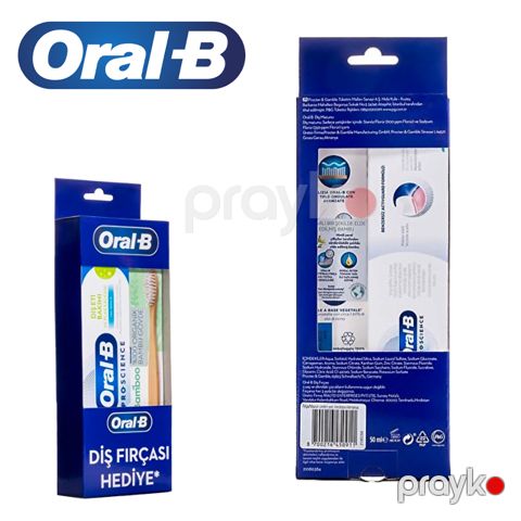 Oral-B Diş Eti Bakımı ve Plak Kalkanı Florürlü Diş Macunu 50 ml + Bamboo Diş Fırçası Oral-B Hediyye Diş Fırçası — Bakı