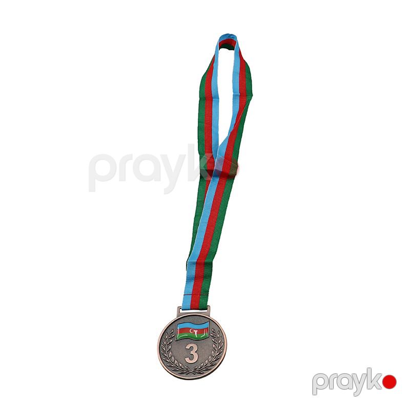 Bayraq Dizaynlı Idman Oyunları üçün Medal 1ci 2ci 3cü Yerler Üçün Qızıl Gümüş Bürünc Medal Milli — İdman, hobi, istirahət, Bakı (5)