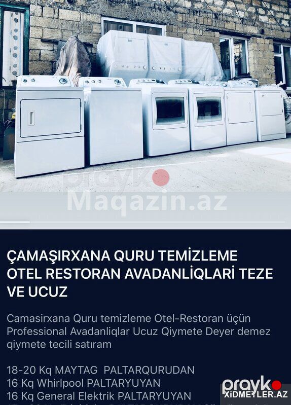 çamaşirxanada istifade üçün paltaryuyan masinlar — Ev texnikası, Bakı (3)