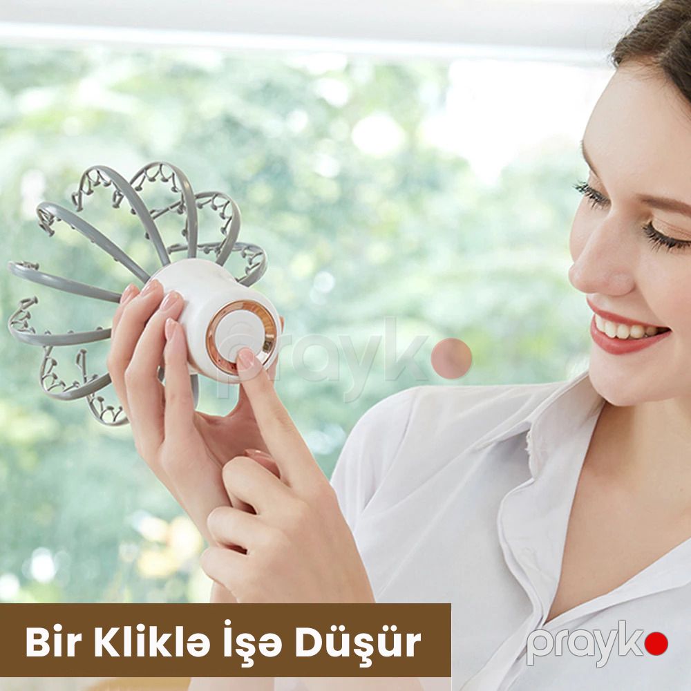 Baş Masaj Edən Alət Akupunktur Masajı Təkrar Doldurulan Batareya Vibrasiyalı Baş Masajı — Fitness və yoqa, Bakı (2)