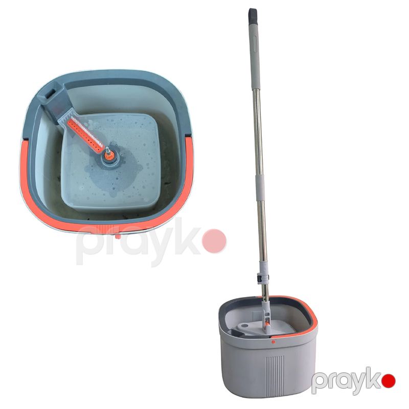 Döşəmənin Səmərəli Təmizlənməsi üçün Mikrofiber Mop Sıxma Dəsti 360° Təmiz Su Ayırma Sistemli Kvadrat Fırlanan Paspas — Mallar, Bakı (4)