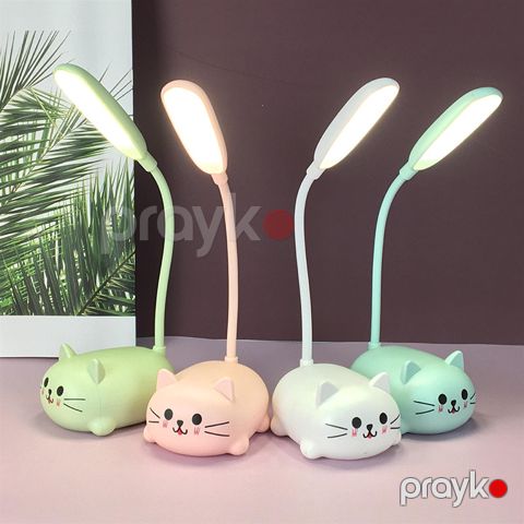 LED Portativ Sevimli Pişik Gecə Lampası, Uşaqlar üçün USB Doldurula bilən Kiçik Stol Lampası — Bakı