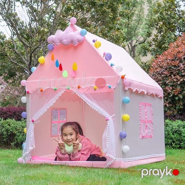 Uşaqlar üçün çadır ALM123, parça, çəhrayı, 130x100x120 sm — Mallar, Bakı (2)