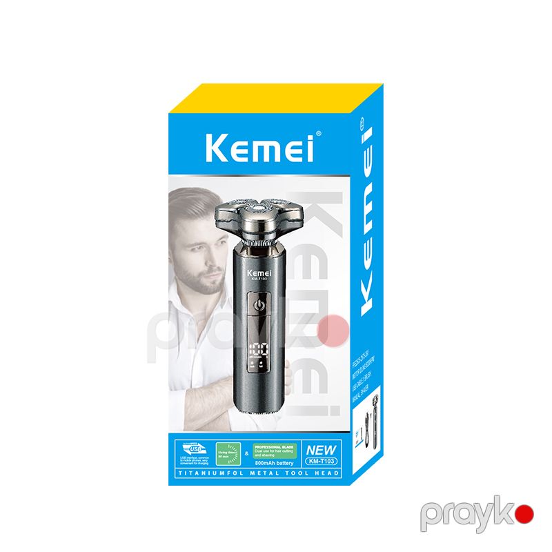 Kemeı Km-t103 - Ülgüc Yeni Portativ Yuyula bilən Elektrikli Üz Qırxma Maşını — Usturalar, trimmerler və epilyatorlar, Bakı (5)