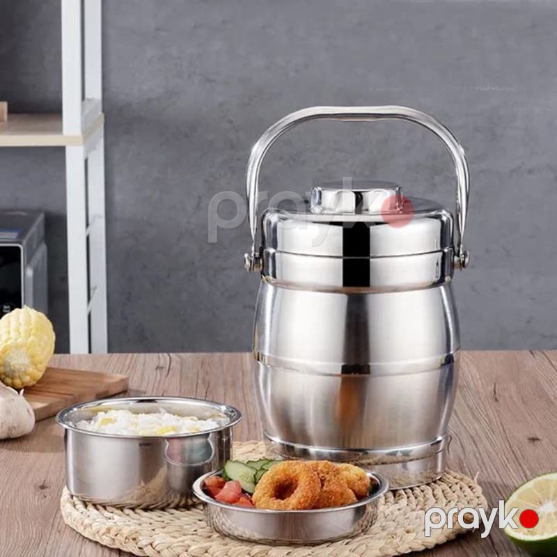 Vakuum İzolyasiyalı Paslanmayan Polad Qida yümək Saxlama Qabı 3 Hissəli İkiqatlı Polad Always Yemək Termosu Səyahət Piknik Qabı 2.5L — Termos və termoş, Bakı (6)