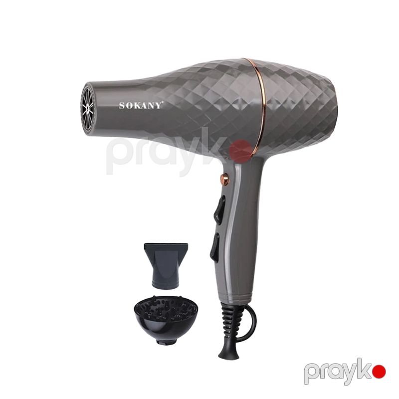 Sokany SK-2224 - Hava Feni Müxtəlif Saç Tipləri üçün Konsentrator və Diffuzorlu Saç Qurutma Maşını 3300 W Güc — Fən, Bakı (2)