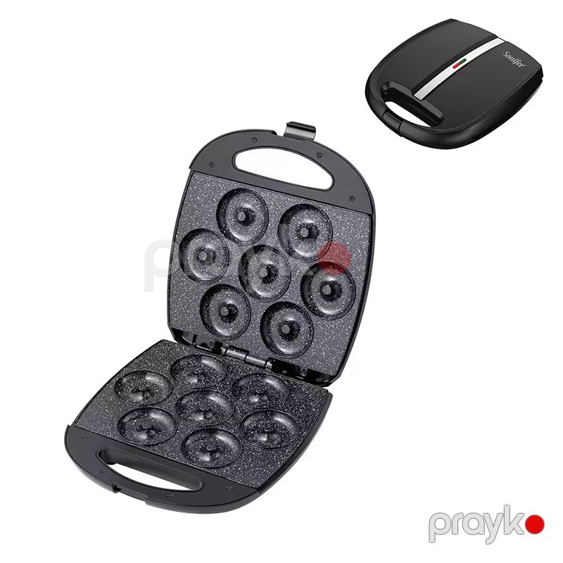Sonifer SF-6169 Elektrikli Donut Bişirmə Tosteri İki Hissəli 7 Qablı LED Yapışmaz Qablı Vafli Tosteri Paslanmaz Polad Toster 1400W — Toster və vaflyasıcı, Bakı (2)