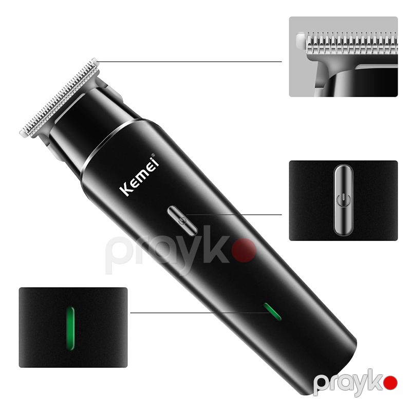 Kemei km-1115 Elektrikli Saç Kəsimi T-formalı Simsiz Bərbər Saç Kəsmə Maşını Güclü Doldurula Bilən Trimmer — Usturalar, trimmerler və epilyatorlar, Bakı (4)