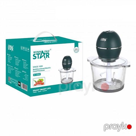 Wınnıng Star ST-5562 Çoxfunksiyalı Elektrikli Mətbəx Doğrayıcısı Tərəvəz Doğrayıcı 350W — Bakı