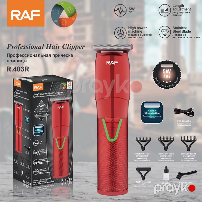RAF R.403 Elektrikli Trimmer Saç Saqqal Təraş Maşını USB Şarj Cihazlı RAF Trimmer — Usturalar, trimmerler və epilyatorlar, Bakı (5)