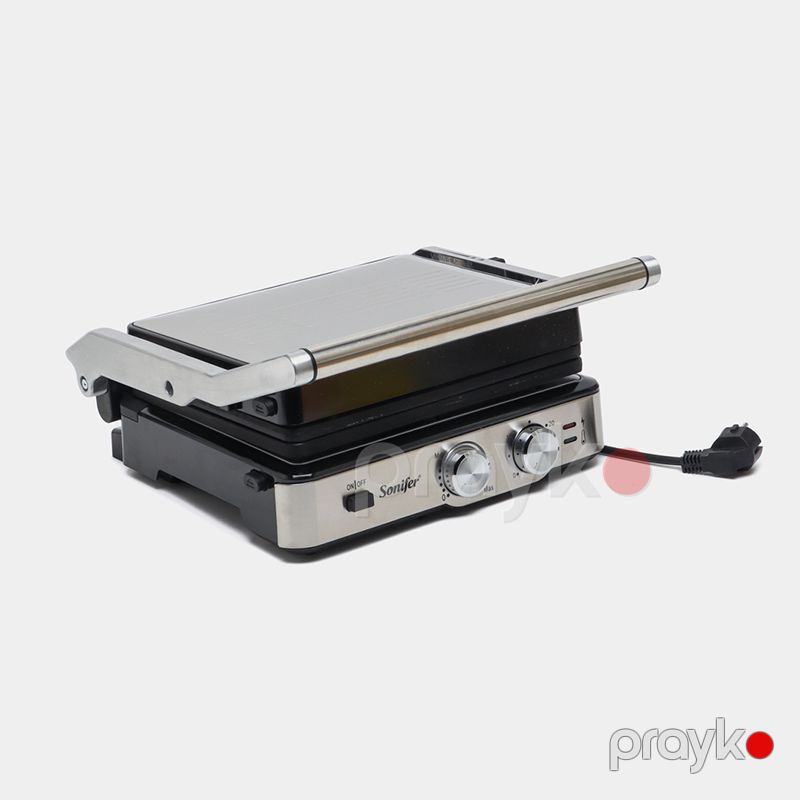 Sonıfer SF-6152 Çoxfunksiyalı Elektrikli Toster Qril Sandviç Biftek İzgaralar Hazırlayıcı Toster İkitərəfli Qızdırılabilən Toster 2000W — Toster və vaflyasıcı, Bakı (2)