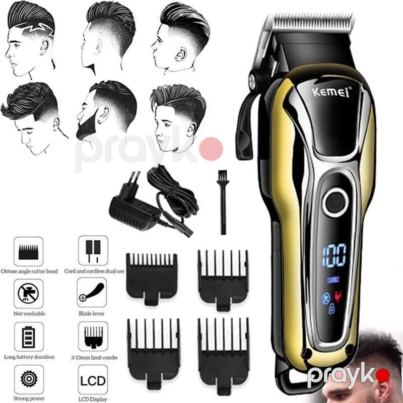 Kemei KM-1990 Saç Saqqal Təraş Maşını Kişilər Üçün Trimmer — Usturalar, trimmerler və epilyatorlar, Bakı (4)