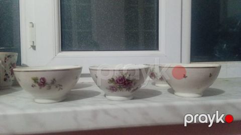 Porcelan desert/kasa dəsti – 6 ədəd - Material: nazik porselen — Bakı