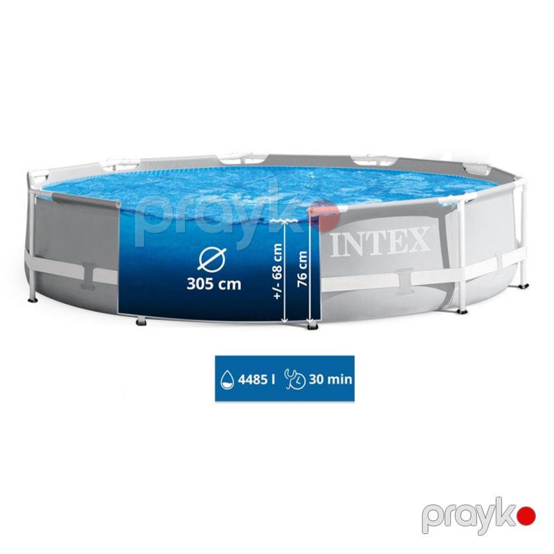 İntex 26702 Prism Frame Hovuz 305 x 76 sm Uşaqlar və Böyüklər üçün Hovuz — Hovuzlar, Bakı (6)