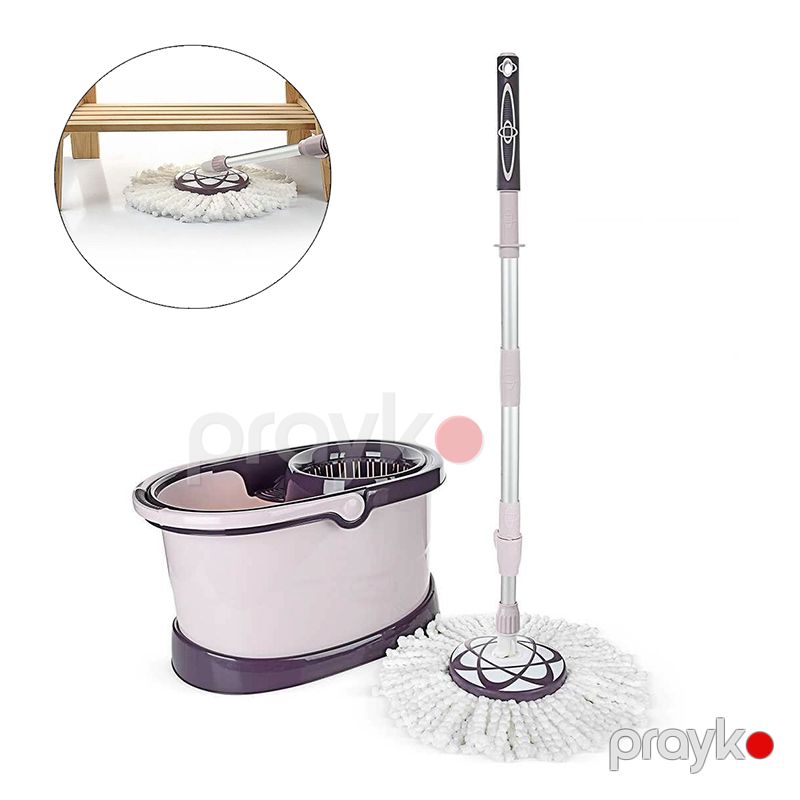 Titiz Döşəmə Temizlik Seti 180 Derece Döner Mikrofiber Mop Paspas Başlıq 10 Lt TP-667 Avtomatik Təmizləmə Temizlik Seti — Mallar, Bakı (2)