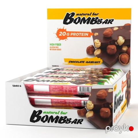 Proteinli baton Bombbar Şokolad-fındıq 60 q, 20 əd — Bakı