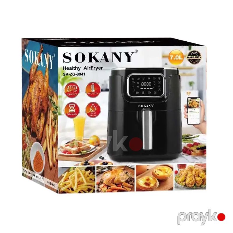 Sokany SK-8041 Elektrikli Qızartma Maşını Fritöz Böyük Tutumlu Airfryer 7L — Digər mətbəx texnikası, Bakı (6)