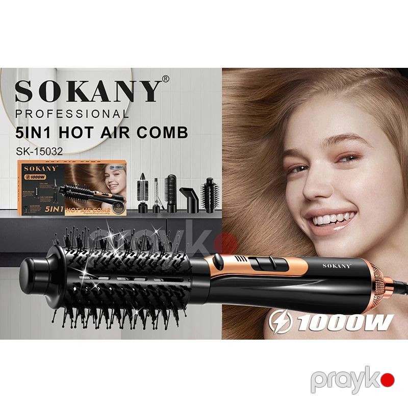 Sokany SK-15032 Çoxfunksiyalı Saç Quruducu Fen Dəsti 5 Fərqli Başlıqlı Fen — Fən, Bakı (2)