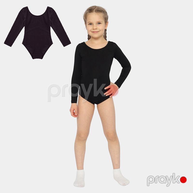 Gimnastikası Üçün Rəqs Geyimi Qara Uzunqol Body Qızlar Üçün Rahat Rəqs Balet Sinif Geyimi Gimnastik mayo — Geyim, ayakkabı, aksesuarlar, Bakı (2)