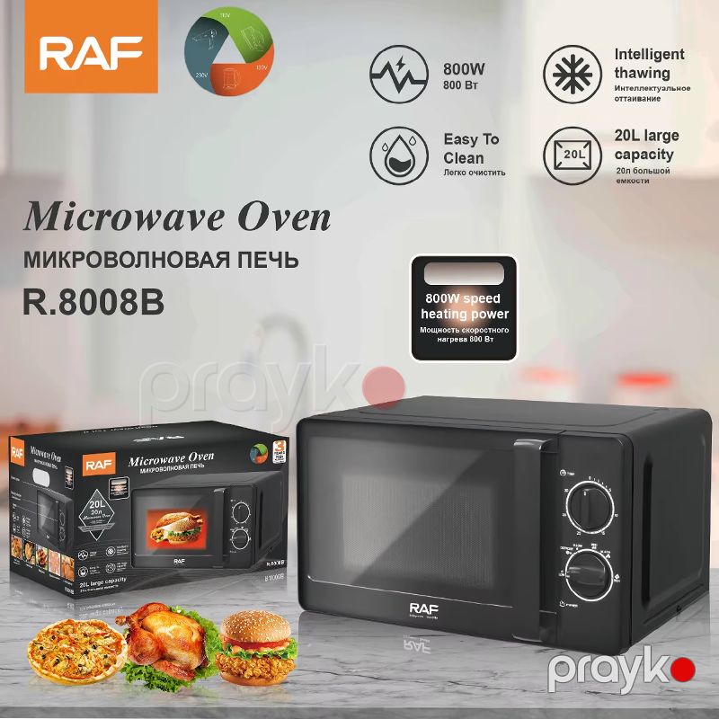RAF R.8008B - Mikrodalğalı Soba 20L Böyük Tutumlu Çoxfunksiyalı Düyməli İsti Elektrikli Soba Sağlam Mikrodalğalı Soba — Mikrodalğalı sobalar, Bakı (3)