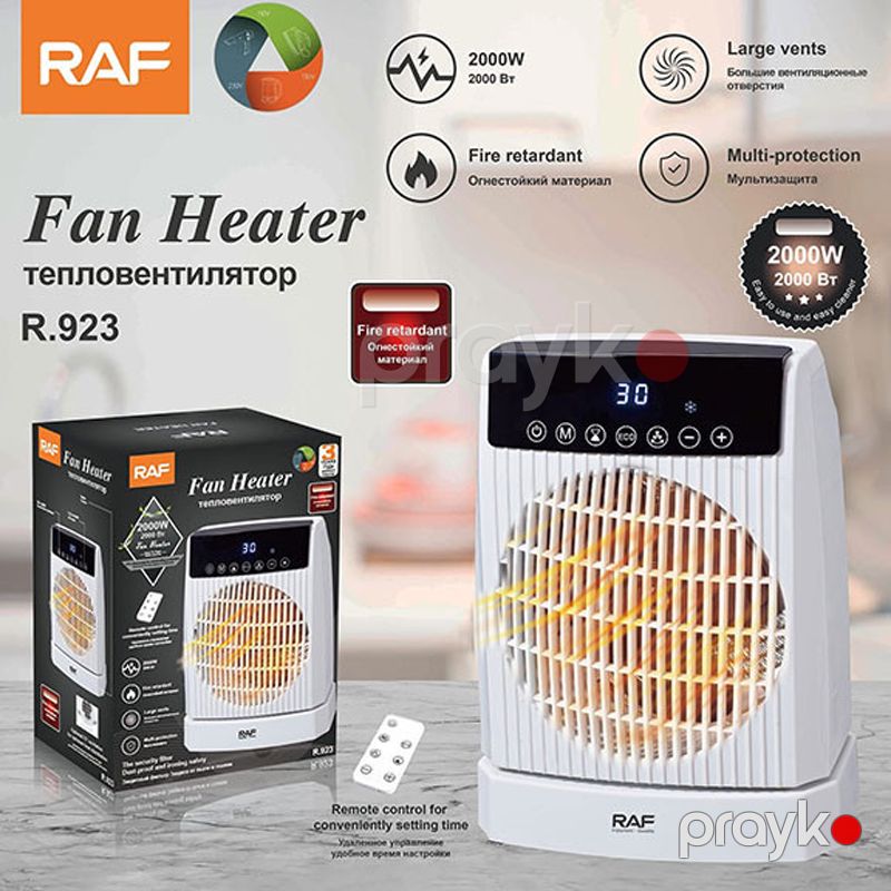 RAF R.923 - Qızdırıcı Ventilyator, Taymerli, Güc və Temperatur Tənzimlənməsi, İşıqlı Göstərici — Isıtıcılar və isı ventilatorları, Bakı (6)