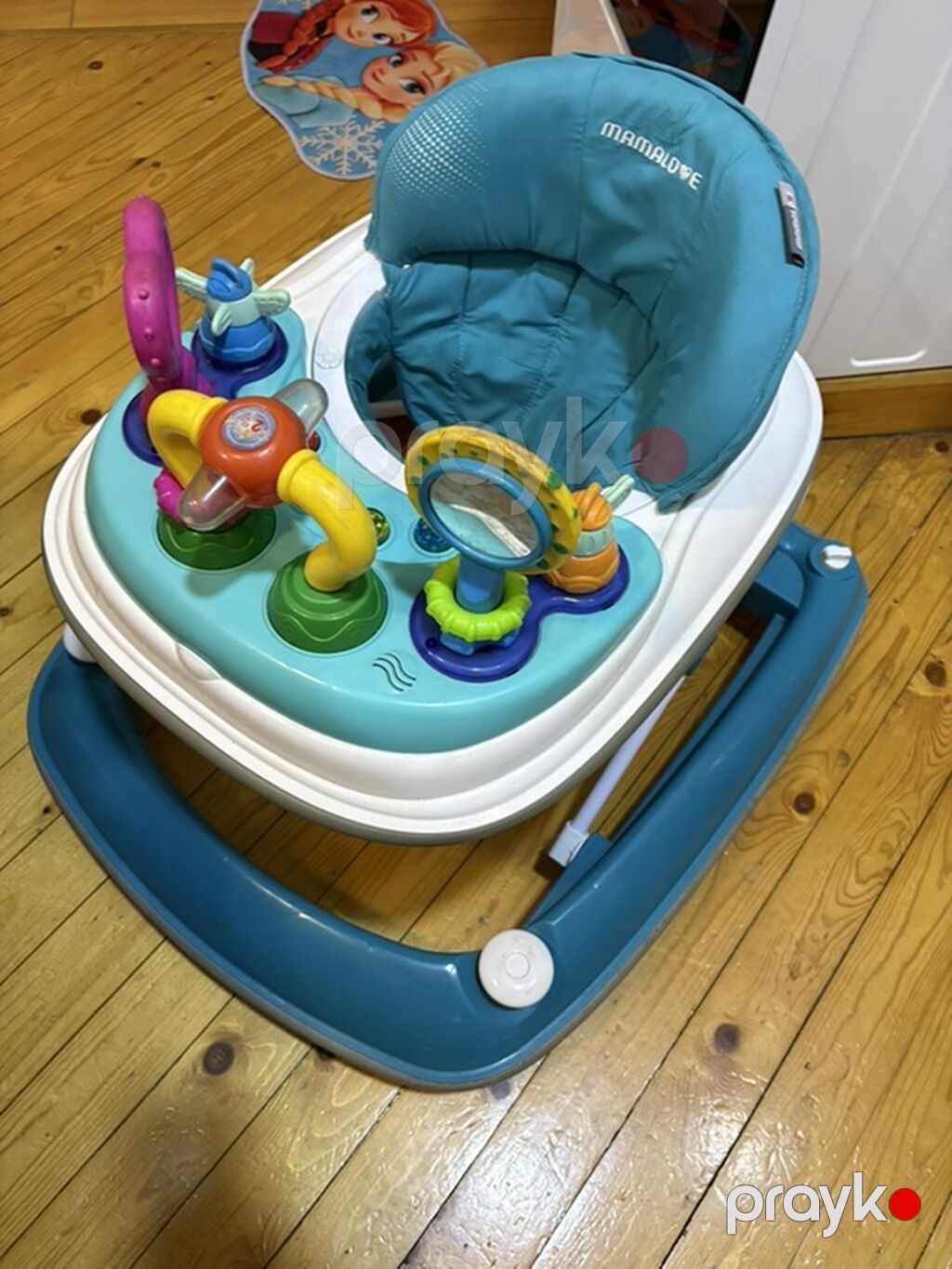 Mamalove uşaq gəzdirəni (baby walker) - Rəng: mavi-ağ gövdə, turkuaz — Uşaqlar üçün hər şey, Bakı (3)