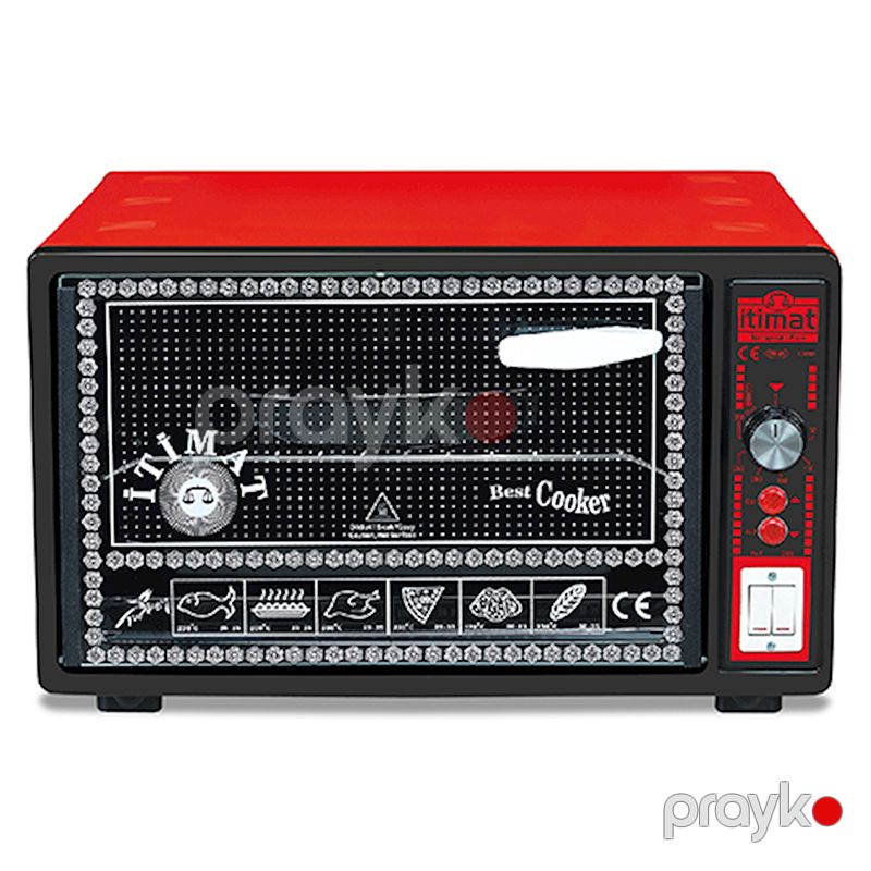 Elektrikli Soba İtimat I-09 qırmızı Best Cooker Yüksək keyfiyyətli Dxovka — Ev texnikası, Bakı (3)