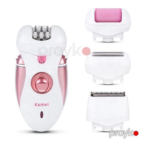 Kemei KM-2530 - Epilyator 4-ü 1-də Doldurula bilən Epilyator Qadın Ülgücü Elektrikli Baxım Aləti Epilyatoru — Bakı