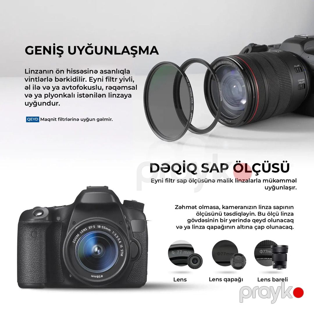 Obyektiv filter adapter halqa dəsti Neewer Neewer — Foto və video texnikası, Bakı (4)