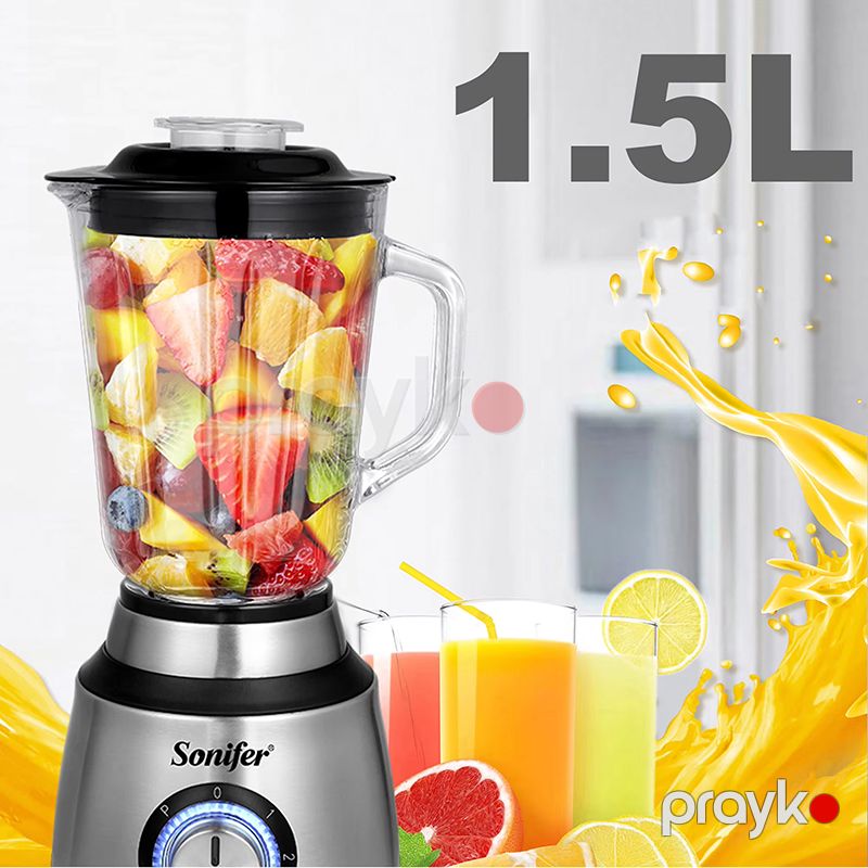 Sonifer SF-8097 Çoxfunksiyalı Standlı Blender Üyüdücü Başlıqlı Blender Mətbəx Blenderi 600 W — Blenderlər, xırdalayanlar və mikserlər, Bakı (5)