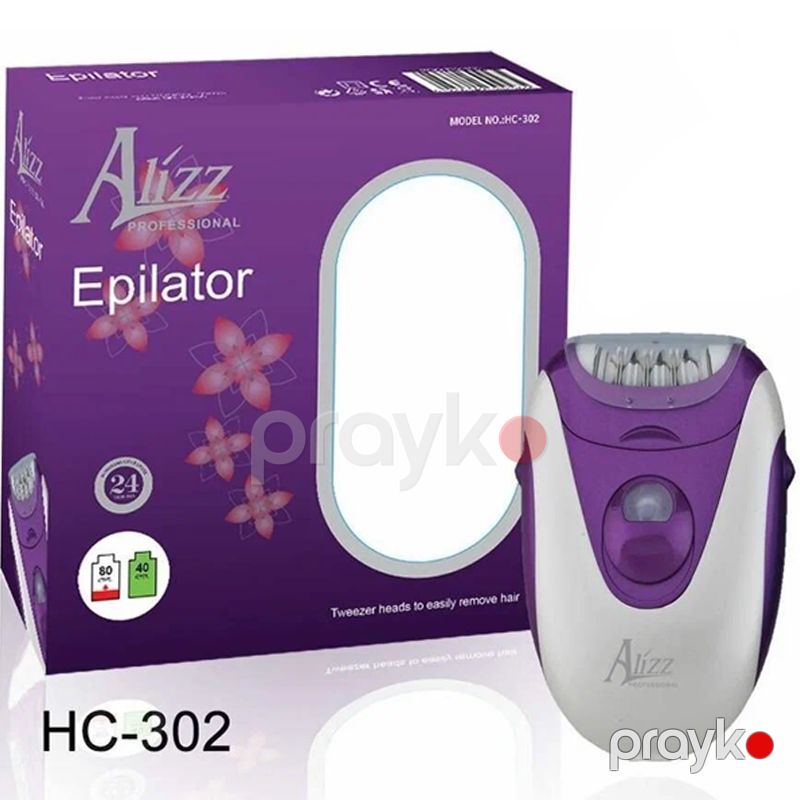 Alizz HC-302 - Epilyator 1 Başlıq 2 Sürət Rejimi LED İşıq — Usturalar, trimmerler və epilyatorlar, Bakı (2)