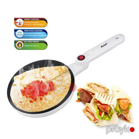 Çoxfunksiyalı RAF R.5208 Elektrikli Krep Aləti Professional Pancake Krep Avtomatik Termostat Nəzarəti Krep Hazırlayan Maşın — Bakı