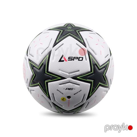 Futbol Topu Aspo Uefa Champions League 02 Ölçü 5 Qara Ağ Rengli Xüsusi Dizaynda Futbol Topu 5 — Bakı