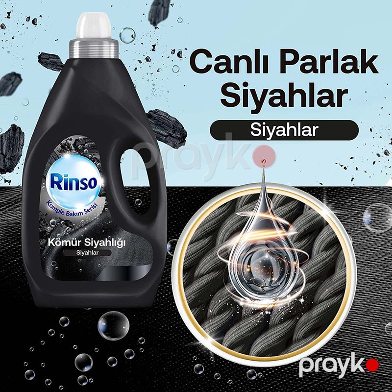 Rinso Maye Yuyucu Toz Tam Qulluq Seriyası Qaralar Üçün Yuyucu Maye 50 Yuma 3 L Sıvı Çamaşır Deterjanı Kömür Siyahlığı Siyahlar İçin — Mallar, Bakı (2)