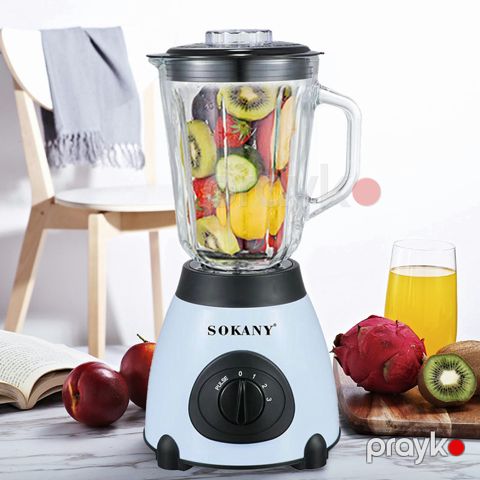 Sokany Şirəçəkən Blender 400W 3 Sürət Ayarlı 2-si 1 Arada Amerika Üslubunda Şüşə Blender 1.5 L — Bakı