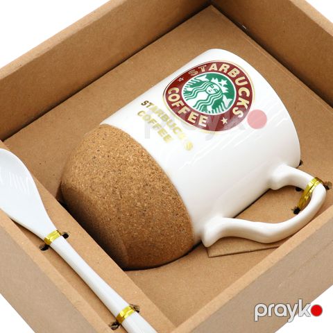 Starbucks klassik keramika coffee fincanı, qaşıq daxil — Bakı