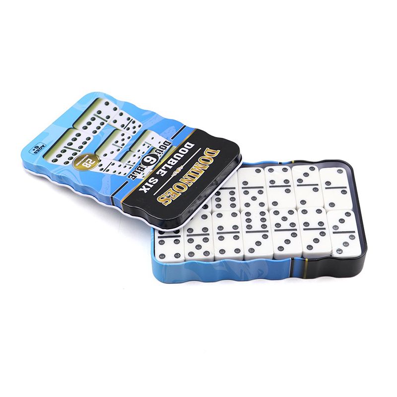Dəmir Hədiyyə Qutusunda Domino Stolüstü Oyunu A-Sport 4010A 28 Parça Double Six 6 Ağ — Stolüstü və kart oyunları, Bakı (4)