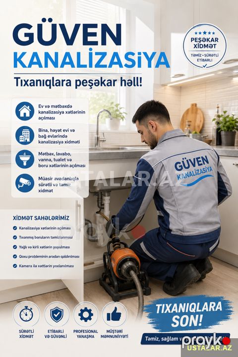 Kanalizasiya təmizləmə xidməti — Bakı