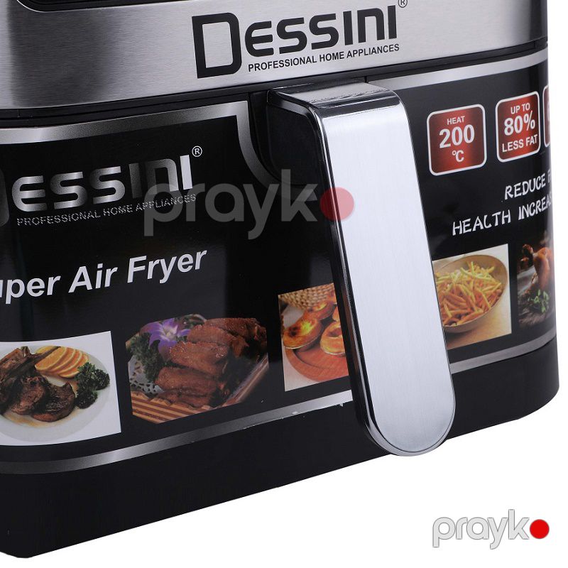 Dessini Elektrikli Dijital Hava Fritözü 7 Litrlik Dessini Yağsız Fritöz 80 200 Peşəkar Paslanmayan Polad Dessini Air Fryer — Digər mətbəx texnikası, Bakı (5)