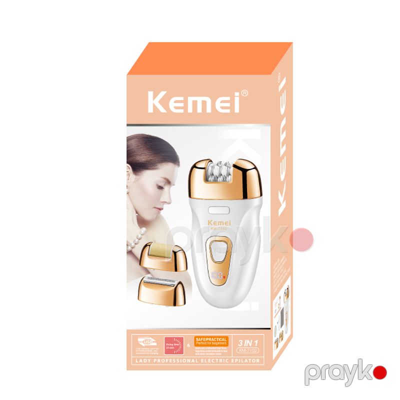 Kemeı Km-7102 - Epilyator 3-ü 1-də Bədən Tüklərinin Təmizlənməsi Usb Doldurula Bilən Ülgüc Simsiz Elektrikli Ülgüc Epilyator — Usturalar, trimmerler və epilyatorlar, Bakı (6)