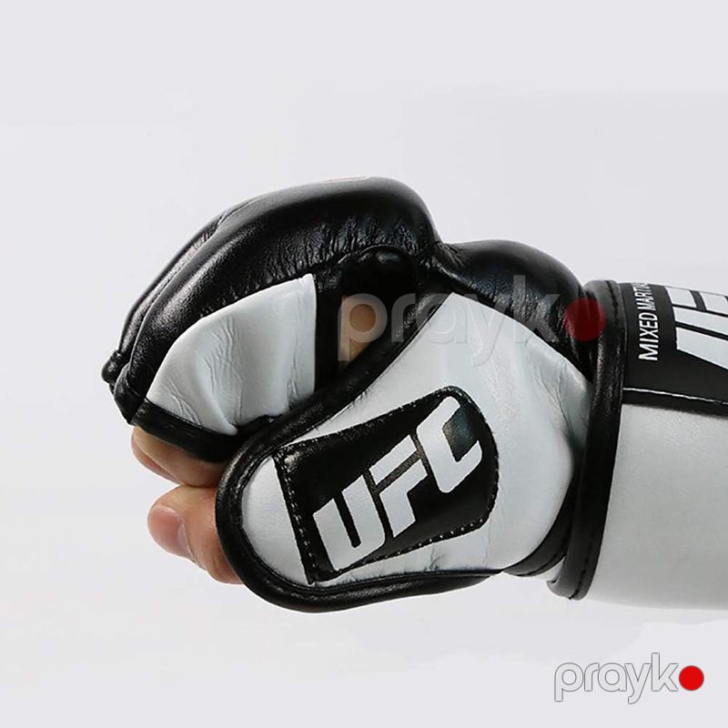 UFC MMA Əlcəyi Sparring Cage Döyüş Əlcəyi Barmaqsız Muay Tay, Boks Dəri Əlcək Qara Rengli Boks əlcəyi — İdman, hobi, istirahət, Bakı (7)