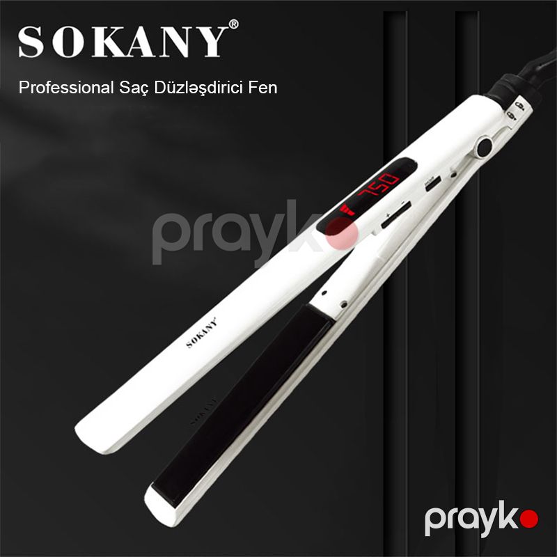 Elekrikli Sokany Advanced Saç Düzləşdiricisi 750F Müxtəlif Temperatur Tənzimləməsinə Sahib Professional Saç Düzləşdirici Fen — Fən, Bakı (3)