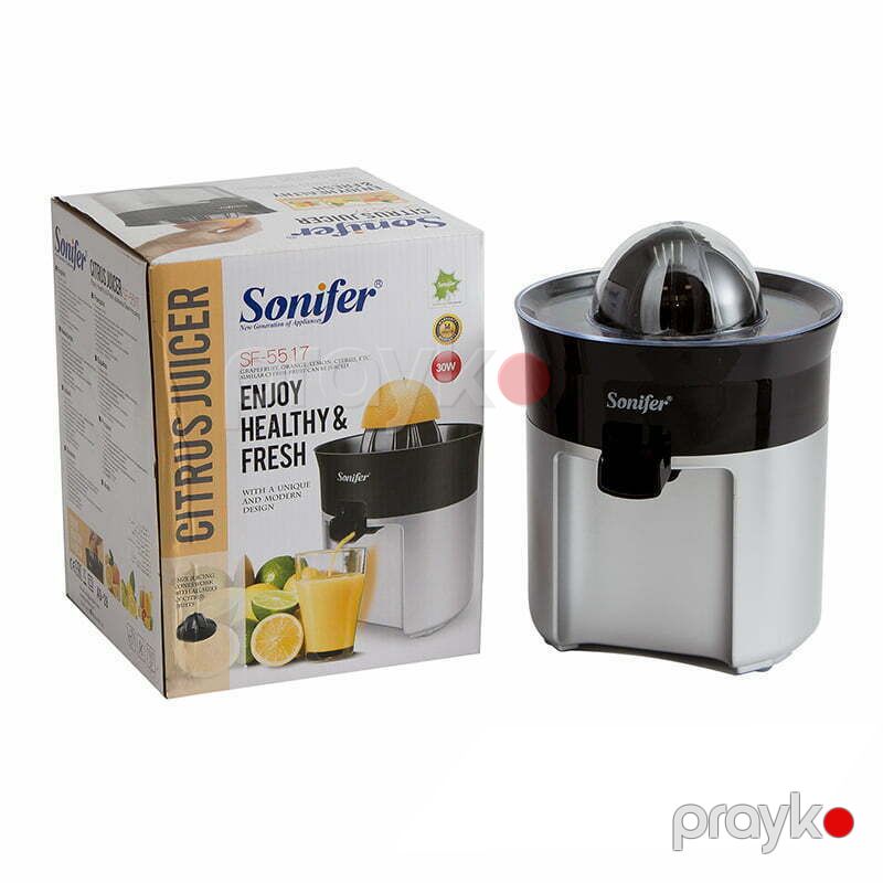 Sonifer SF-5517 Elektrik Portağal və Sitrus Şirəsi Sıxan 30W, Qara Şirəçəkən Sonifer SF-5517 — Digər mətbəx texnikası, Bakı (7)